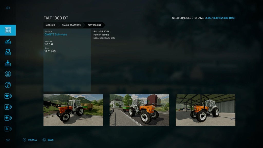 Farming Simulator 22 and mods: how many slots on the PS4, Xbox One