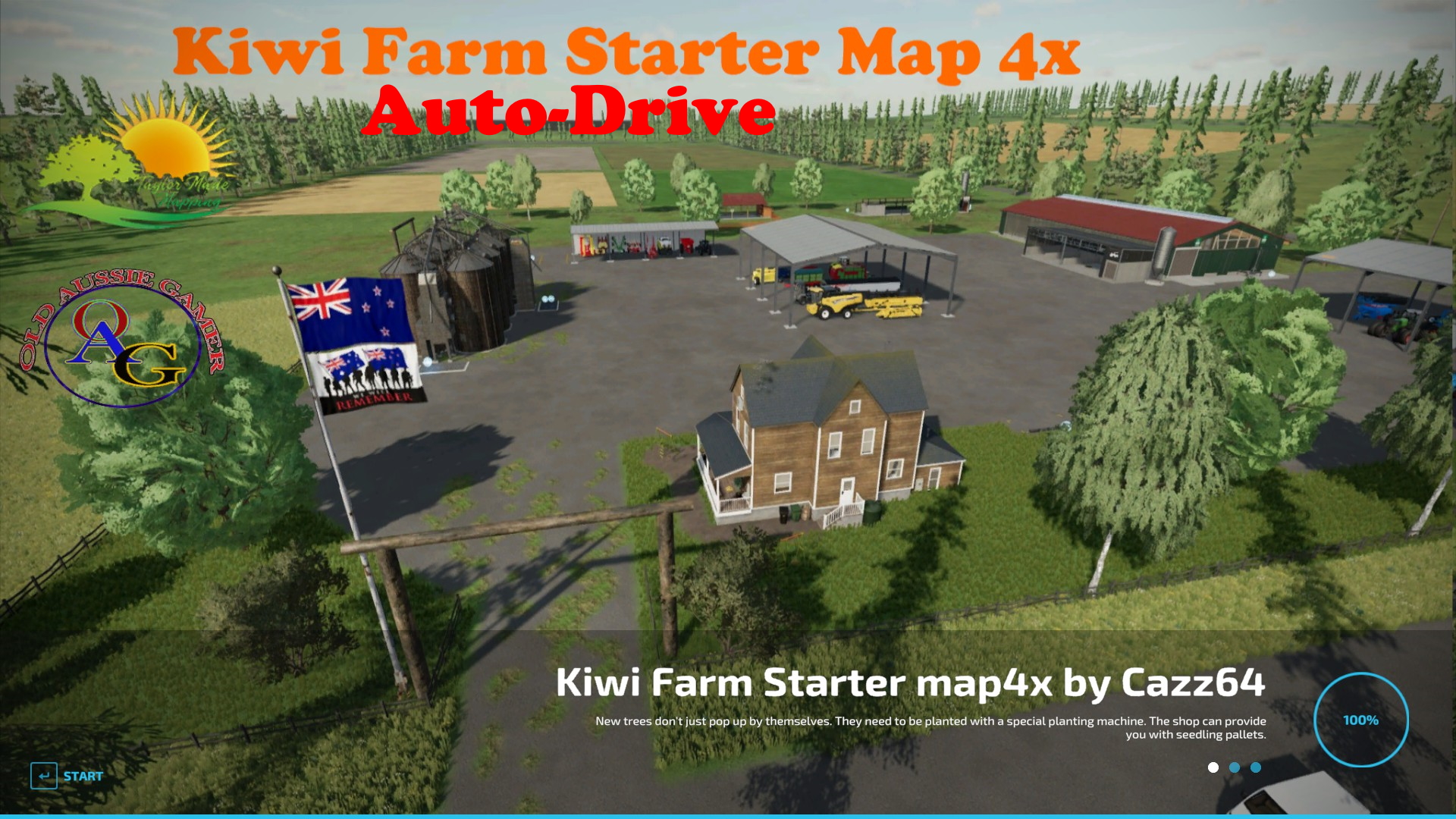 Autodrive For Kiwi Farm Starter Map 4x V10 Fs22 Farming Simulator 22