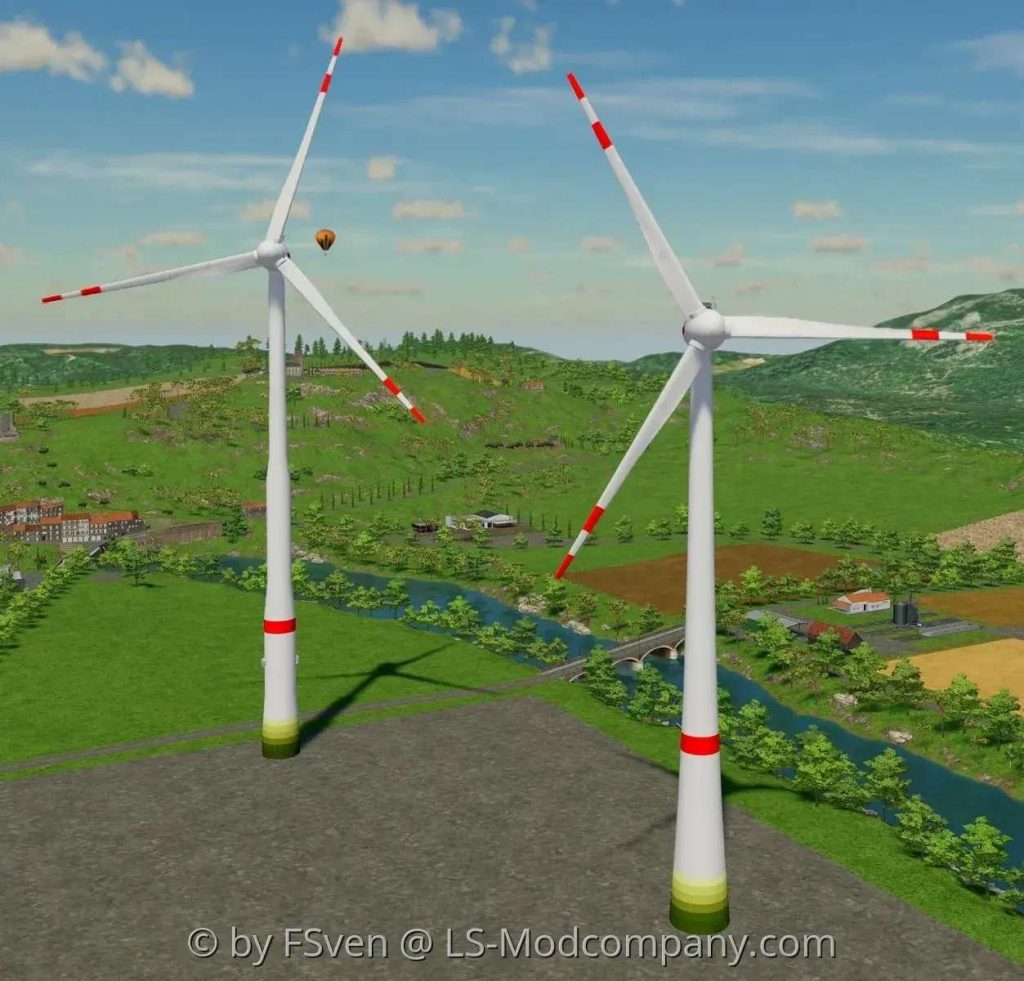 Enercon EP4 Windturbines V1 4 FS22 Mod Farming Simulator 22 Mod