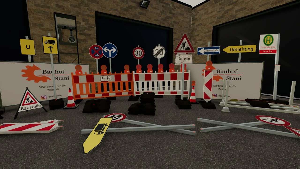 Construction Site Signs Pack V Fs Farming Simulator Mod