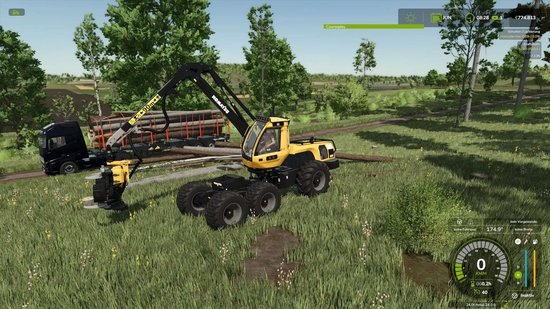 Wood Harvester Komatsu 951 V1 0 0 0 FS25 Mod Farming Simulator 22 Mod