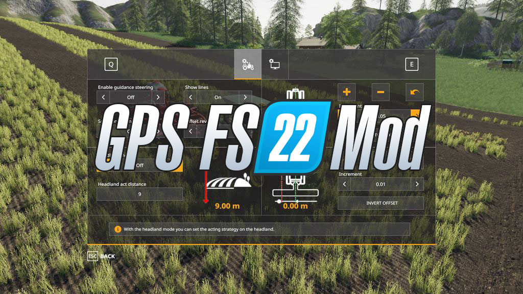 FS22 GPS: Guidance Steering GPS FS22 Mods Download