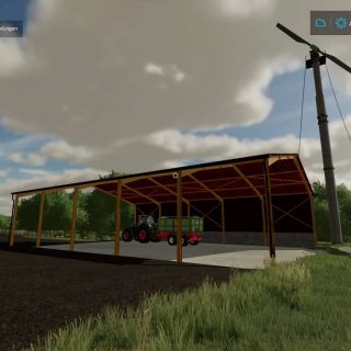 Red Metal Shed v1.0 FS22 Mod | Farming Simulator 22 Mod