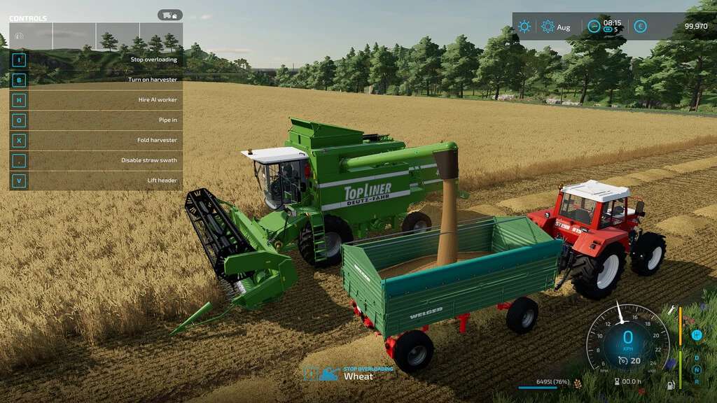 Manual Combine Discharge V10 Fs22 Farming Simulator 22 Mod Fs22 Mod 0346