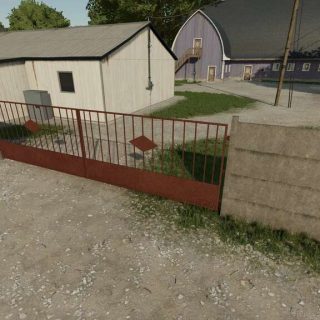 Concrete Fence And Gates v1.0 FS22 - Farming Simulator 22 Mod | FS22 mod