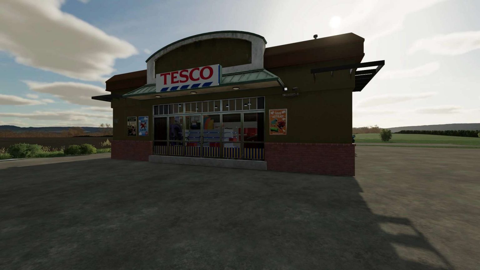TESCO Market Sell Point v1.0 FS22 Mod | Farming Simulator 22 Mod