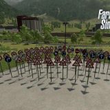 Road Sign Pack v1.0.0.1 FS22 Mod | Farming Simulator 22 Mod