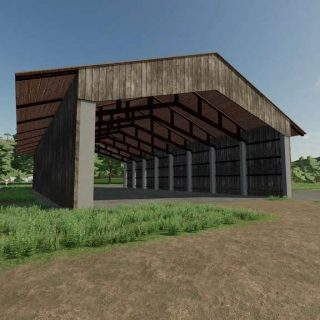 Big Wooden Shed v1.0 FS22 Mod | Farming Simulator 22 Mod