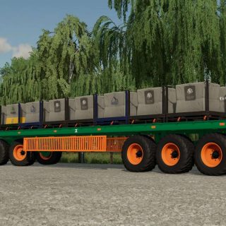 AGUAS TENIAS PLATFORM TRAILER PACK V1.0 FS22 Mod | Farming Simulator 22 Mod