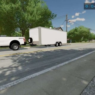 20FT Enclosed Trailer v1.1 FS22 Mod | Farming Simulator 22 Mod