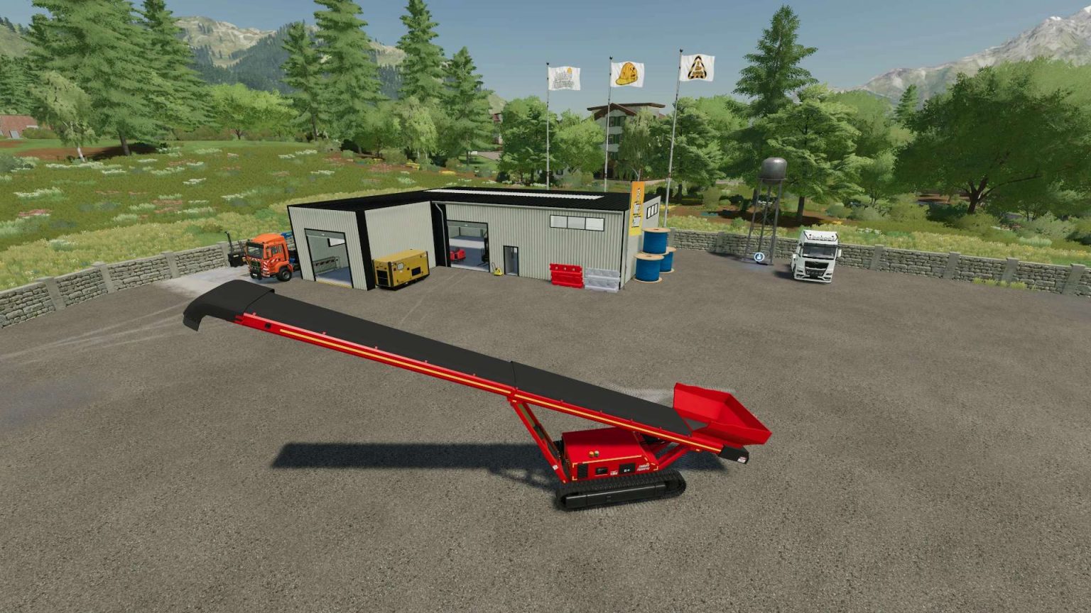 Tracked Belt Conveyor v1.0 FS22 Farming Simulator 22 Mod FS22 mod