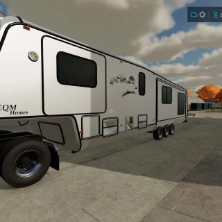 Custom 5th wheel Camper v1.0 FS22 Mod | Farming Simulator 22 Mod