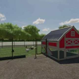 Chicken Coop Pack v1.0 FS22 Mod | Farming Simulator 22 Mod