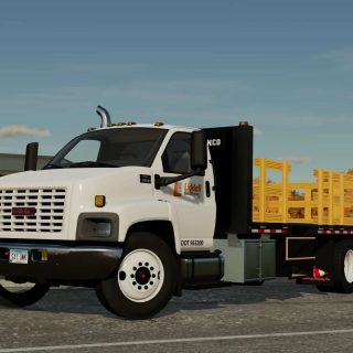 GMC C8500 Flatbed Cone Truck v1.0 FS22 - Farming Simulator 22 Mod ...