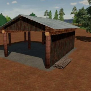 Small Wooden Shelter v1.0 FS22 - Farming Simulator 22 Mod | FS22 mod