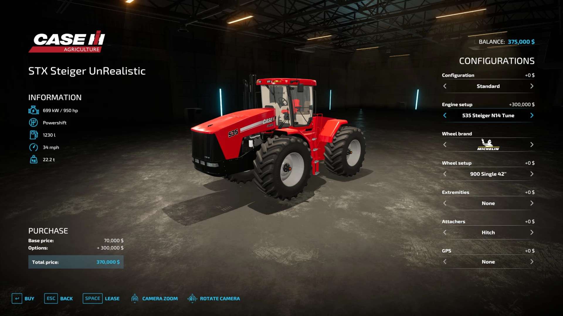 Caseih Stx Steiger Unrealistic V10 Fs22 Farming Simulator 22 Mod