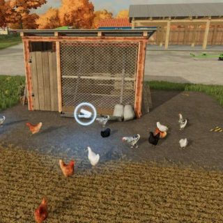 Open Chicken Coop v1.0 FS22 Mod | Farming Simulator 22 Mod