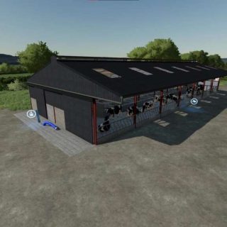 Slatted Cow Shed v1.0 FS22 Mod | Farming Simulator 22 Mod