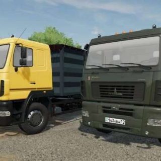 MAZ 6501A8 truck and a MAZ 856103 trailer v1.0 FS22 Mod | Farming ...