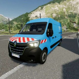 Renault Master IV Enedis v2.0 FS22 Mod | Farming Simulator 22 Mod