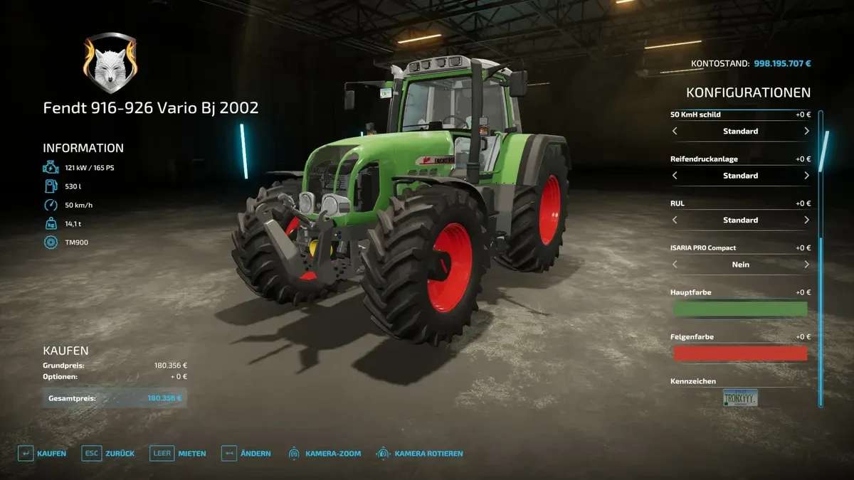 Fendt Vario 916 926 Bj2002 V10 Fs22 Farming Simulator 22 Mod Fs22 Mod 4496