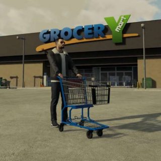 Shopping Cart v1.0 FS22 Mod | Farming Simulator 22 Mod