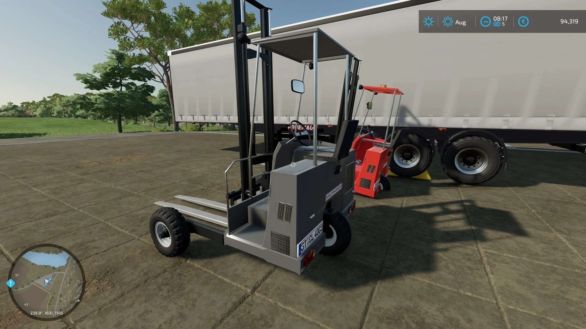 Trailer With Forklift V1001 Fs22 Farming Simulator 22 Mod Fs22 Mod 7119