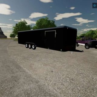 30FT Enclosed Trailer v1.0 FS22 Mod | Farming Simulator 22 Mod