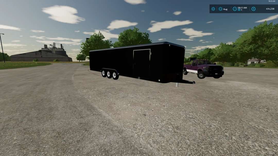 30FT Enclosed Trailer v1.0 FS22 - Farming Simulator 22 Mod | FS22 mod