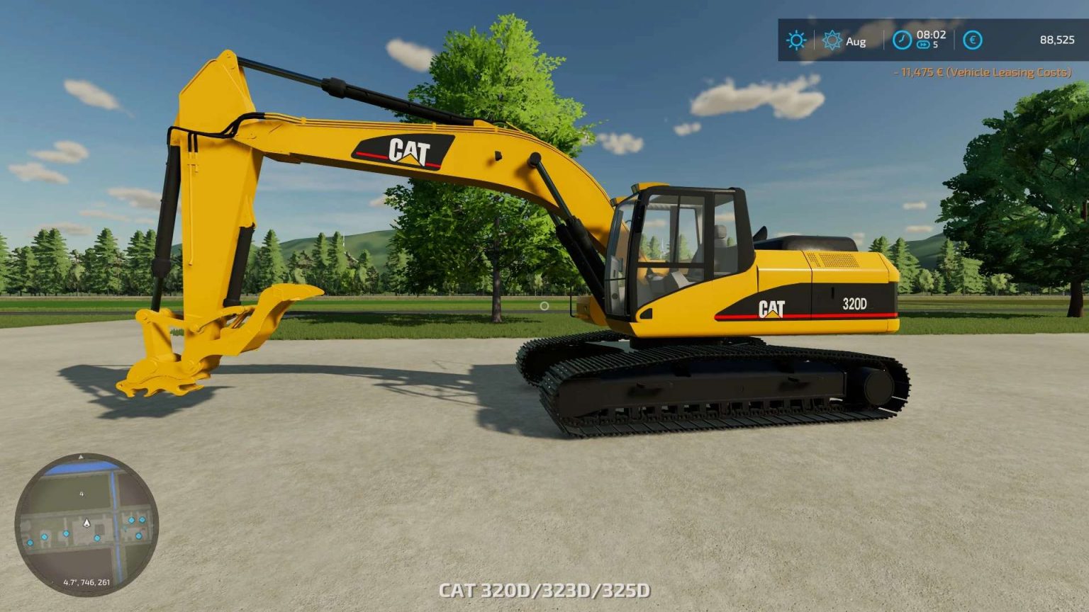 Cat 20 Ton Excavator Pack v1.0 FS22 Mod | Farming Simulator 22 Mod