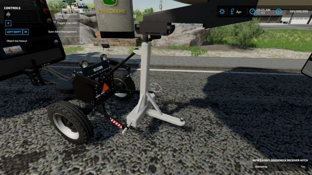 MFM3point gooseneck hitch converted v1.0 FS22 Farming Simulator 22