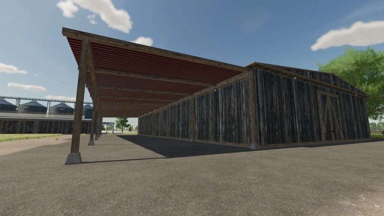 Pack Of Five Rustic Machine Sheds v1.0 FS22 Mod | Farming Simulator 22 Mod