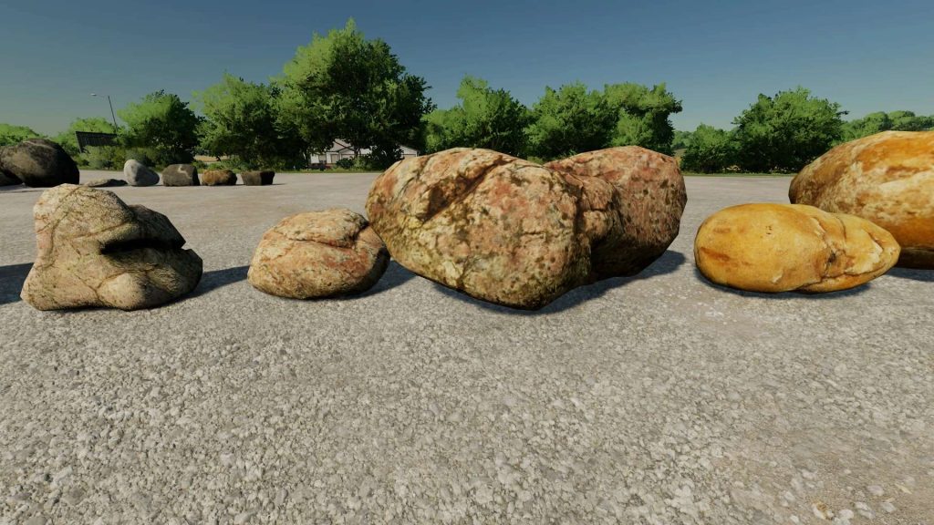 Dynamic Crushable Rocks v1.0 FS22 Farming Simulator 22 Mod FS22 mod