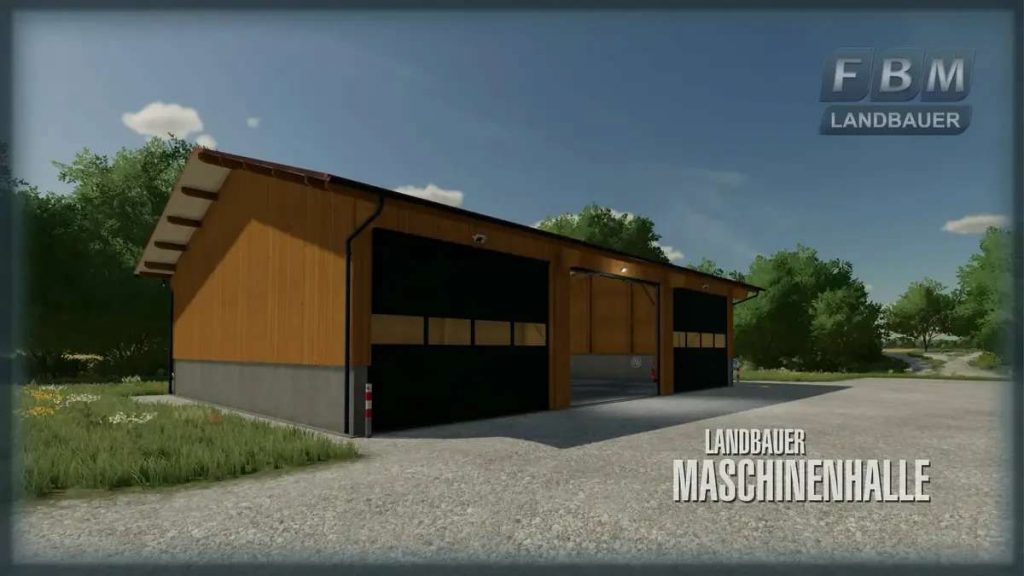 Landbauer Machinen Hall v1.1 FS22 Mod | Farming Simulator 22 Mod