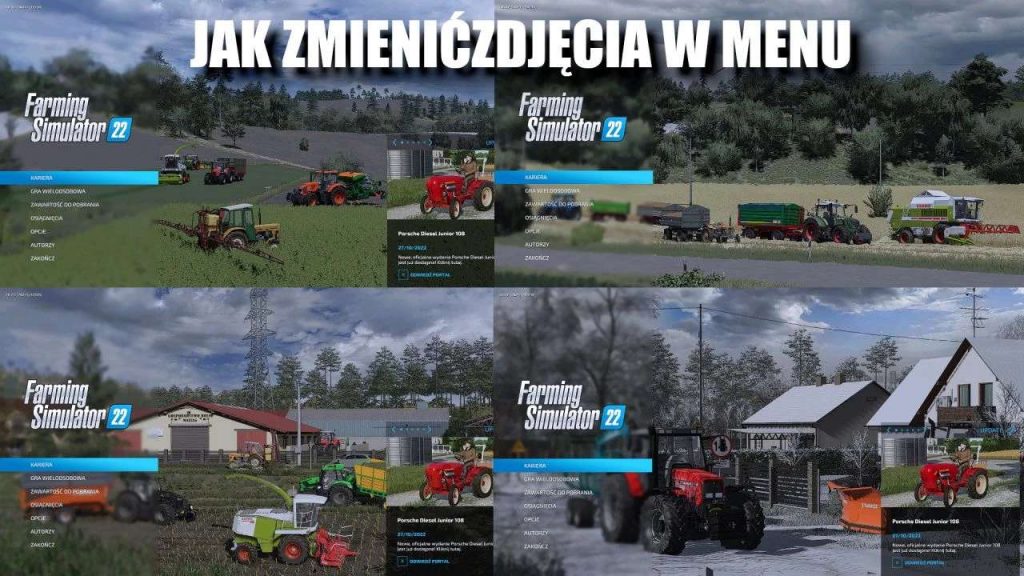 New menu photos v1.0 FS22 Mod | Farming Simulator 22 Mod