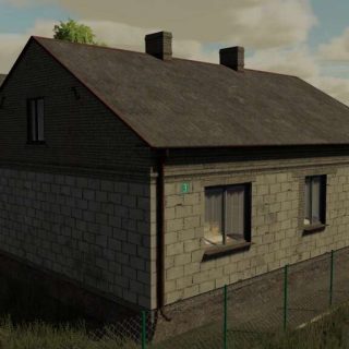 Small Brick House v1.0 FS22 Mod | Farming Simulator 22 Mod