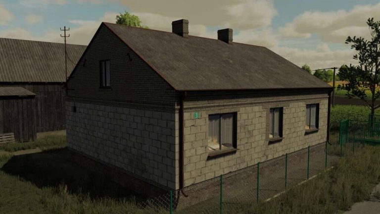 Small Brick House V1.0 Fs22 Mod 