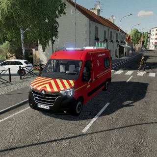 VSAV pompiers Renault master v1.0 FS22 Mod | Farming Simulator 22 Mod