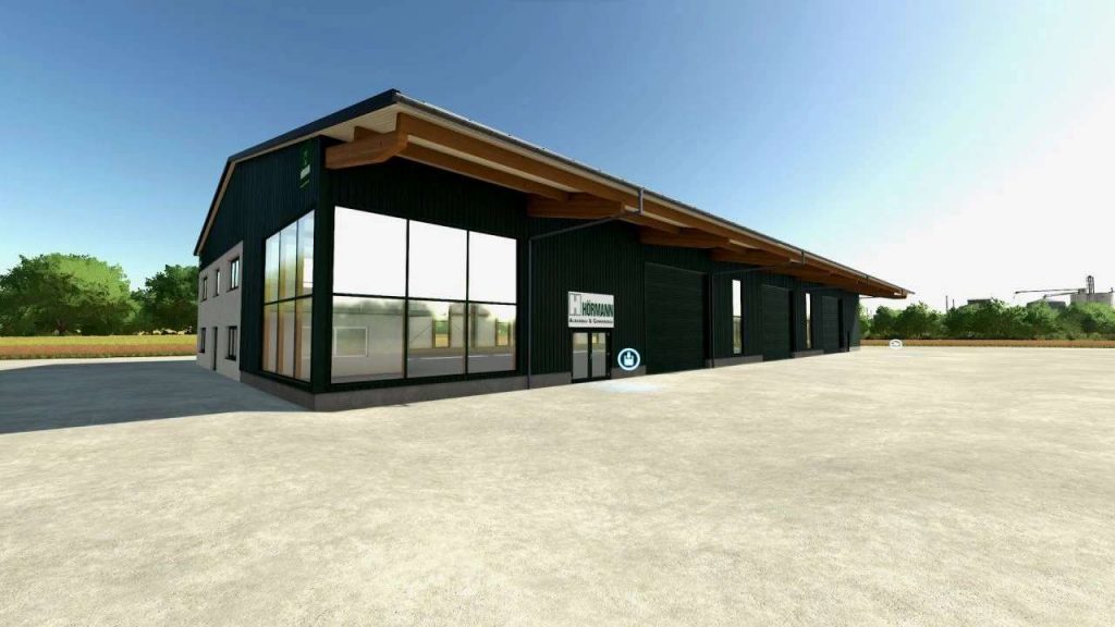 Contractor garage as Bale and Pallet Storage v1.0 FS22 Mod | Farming ...