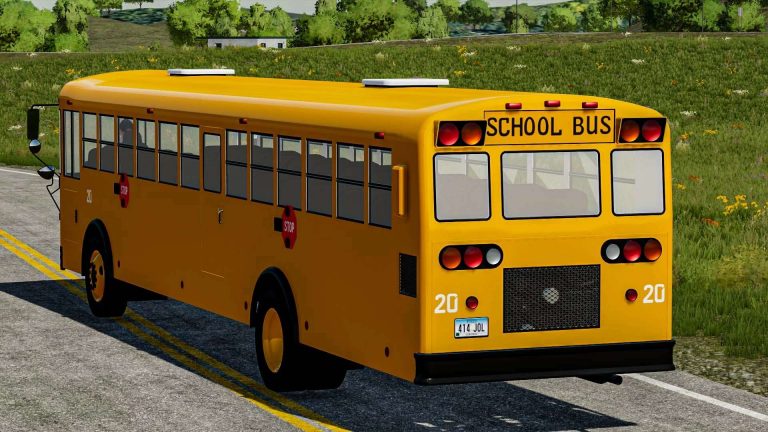 School Bus v1.0 FS22 Mod | Farming Simulator 22 Mod