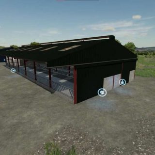 Slatted Cow Shed v1.2 FS22 Mod | Farming Simulator 22 Mod