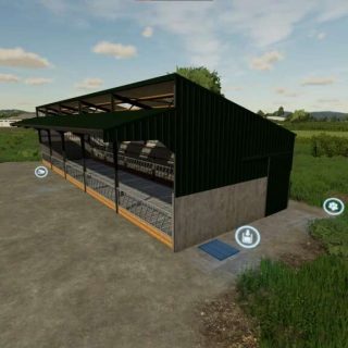 Five Bay Cow Shed v1.0 FS22 Mod | Farming Simulator 22 Mod