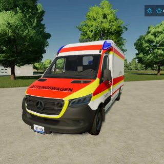 Mercedes Benz Sprinter Strobel Ambulance v1.0.0.1 FS22 Mod | Farming ...