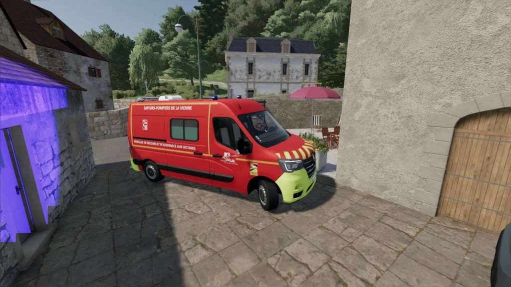 Renault Master Fire Brigade VSAV v1.0 FS22 Mod | Farming Simulator 22 Mod