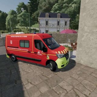 Renault Master Fire Brigade VSAV v1.0 FS22 Mod | Farming Simulator 22 Mod