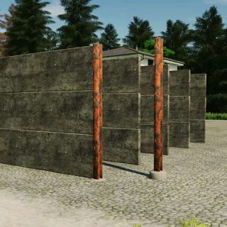 Concrete Wall Prefab v1.0 FS22 - Farming Simulator 22 Mod | FS22 mod