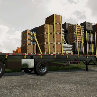 Benson 48ft Flatbed Trailer Autoload V1.0.0.9 Fs22 Mod 