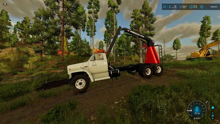 C-60 Log Loader Truck Rear Mount v1.0 FS22 Mod | Farming Simulator 22 Mod