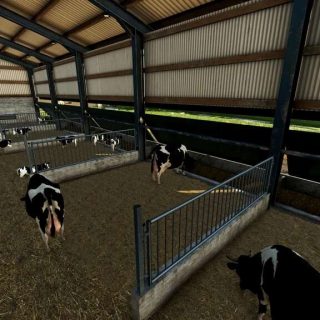 Enclosed Cow Husbandry Pack v1.1 FS22 Mod | Farming Simulator 22 Mod