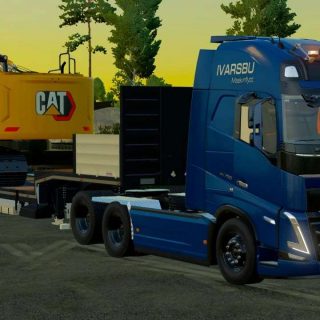 Vang 3 Axle Machine Trailer BETA v1.0 FS22 Mod | Farming Simulator 22 Mod